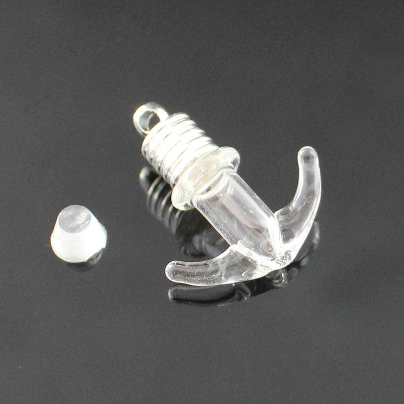 5PCS Anchor Name on Rice Glass Vial Pendant DIY Charms