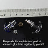 5PCS Anchor Name on Rice Glass Vial Pendant DIY Charms