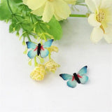 10PCS 3D Fabric Butterfly Wings Fridge Sticker Scrapbooking