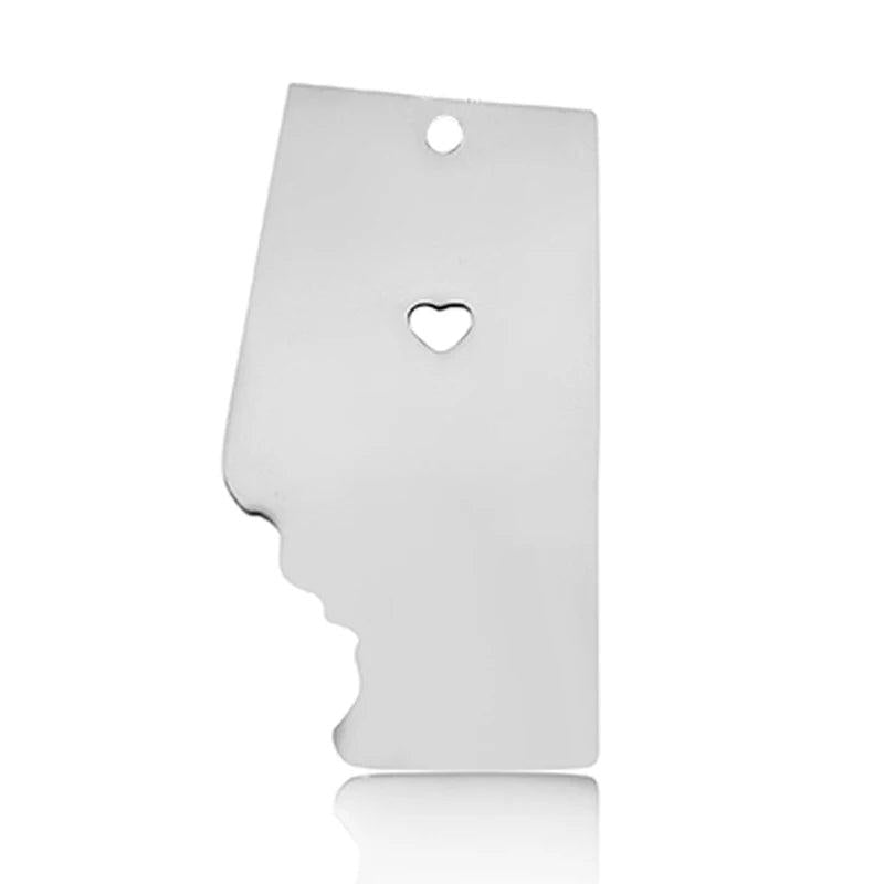 5 pcs Canada Map Charm Stainless Steel DIY Jewelry Making