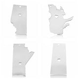 5 pcs Canada Map Charm Stainless Steel DIY Jewelry Making