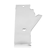 5 pcs Canada Map Charm Stainless Steel DIY Jewelry Making