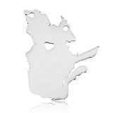 5 pcs Canada Map Charm Stainless Steel DIY Jewelry Making