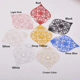 30pcs AB5446 40*54mm Filigree Hollow Flower Earring Pendant Leaf DIY Jewelry