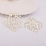 30pcs AB5446 40*54mm Filigree Hollow Flower Earring Pendant Leaf DIY Jewelry