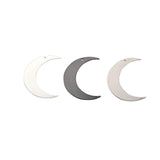 Brass Geometric Crescent Charm Pendant for Necklace Earring Making