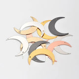Brass Geometric Crescent Charm Pendant for Necklace Earring Making