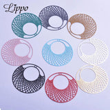 30pcs AB2897 41mm Filigree Big Round Charms Circular Pendant DIY Earring