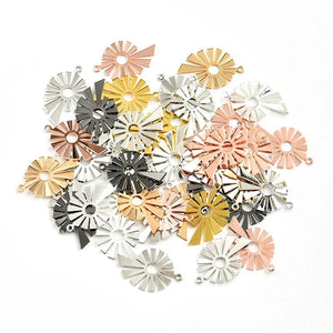 10pcs Multi-Color Sunflower Copper Earrings