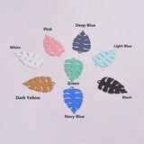 100pcs Silver Leaf Pendants Painted Metal Brass Jewelry Findings