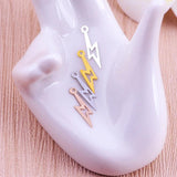 Multicolor Brass Lightning Earring Necklace Pendant