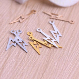 Multicolor Brass Lightning Earring Necklace Pendant