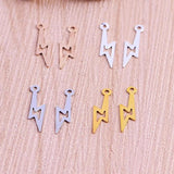 Multicolor Brass Lightning Earring Necklace Pendant