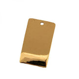 20pcs Geometric Arched Single Hole Rectangular Copper Earrings Pendant