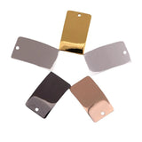 20pcs Geometric Arched Single Hole Rectangular Copper Earrings Pendant