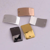 20pcs Geometric Arched Single Hole Rectangular Copper Earrings Pendant