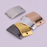 20pcs Geometric Arched Single Hole Rectangular Copper Earrings Pendant