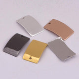 20pcs Geometric Arched Single Hole Rectangular Copper Earrings Pendant