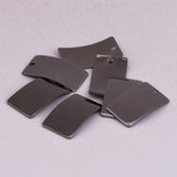 20pcs Geometric Arched Single Hole Rectangular Copper Earrings Pendant