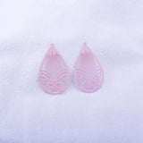 50pcs AB6003 Hollow Water Drop Butterfly Charms Earring Pendant