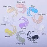 50pcs Brass Moon and Cat Charms Earring Jewelry Accessories