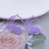 50pcs Brass Moon and Cat Charms Earring Jewelry Accessories