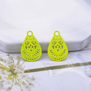 100pcs AC5414 Small Water Drop Charms Pendant DIY Jewelry Findings
