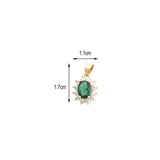 5pcs Mixed Copper Crystal Charms Pendant for DIY Jewelry