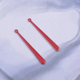 30pcs 4*38mm Colorful Baseball Charms Orange Red Enamelled Pendant DIY Jewelry