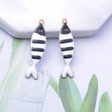 20pcs Copper Fish Charms Two-sided Enamel Pendant DIY Jewelry Making
