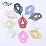 30pcs AB5177 Brass Filigree Red Cream Charms Gray Rose Pendant DIY Earrings