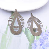 30pcs AB5177 Brass Filigree Red Cream Charms Gray Rose Pendant DIY Earrings