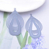 30pcs AB5177 Brass Filigree Red Cream Charms Gray Rose Pendant DIY Earrings