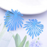 30pcs AD3362 38*33mm Brass Leaves Charms Colorful Pendants DIY Earrings