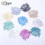 30pcs AD3362 38*33mm Brass Leaves Charms Colorful Pendants DIY Earrings