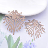 30pcs AD3362 38*33mm Brass Leaves Charms Colorful Pendants DIY Earrings