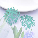 30pcs AD3362 38*33mm Brass Leaves Charms Colorful Pendants DIY Earrings