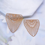 50pcs AB7144 Metal Triangle Charms Brass Filigree Pendant DIY Jewelry Making
