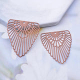 50pcs AB7144 Metal Triangle Charms Brass Filigree Pendant DIY Jewelry Making