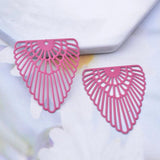 50pcs AB7144 Metal Triangle Charms Brass Filigree Pendant DIY Jewelry Making