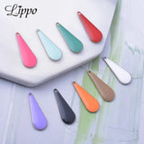30pcs Copper Enamel Water drop Charms for DIY Earring Making
