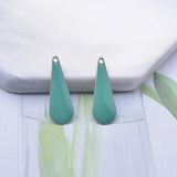 30pcs Copper Enamel Water drop Charms for DIY Earring Making