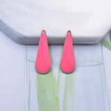 30pcs Copper Enamel Water drop Charms for DIY Earring Making