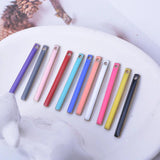 30pcs 3*30mm Copper Enamel Rectangle Charms for Earrings