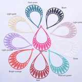 30pcs Painted Brass Big Water Drop Light purple Charms DIY Earring Findings