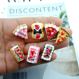 Cake Pizza Charms for Jewelry Making Earring Bracelet Pendant Accessories