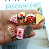 Cake Pizza Charms for Jewelry Making Earring Bracelet Pendant Accessories