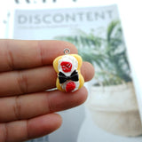 Cake Pizza Charms for Jewelry Making Earring Bracelet Pendant Accessories
