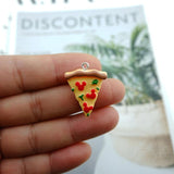 Cake Pizza Charms for Jewelry Making Earring Bracelet Pendant Accessories