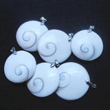 1PC Madagascar Sun Shellfish Fossils Saltwater Shell Charms Pendants